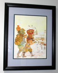 Framed & Matted Russian Watercolor Signed By Frolov