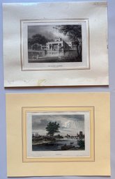 2 Vintage Prints Of Poland, One Hand Colored, Unframed
