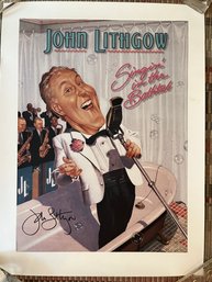 Autographed John Lithgow 'Singing In The Bathtub' Album Promotional Poster  24' X 18'