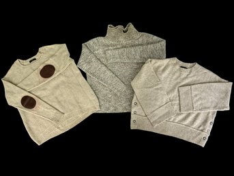 Khaki & Tan Sweater Trio (Madewell, Topshop, J Crew)