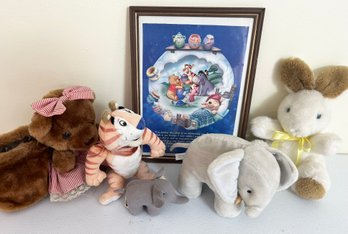 Stuffed Animals And A Winnie The Pooh Poster