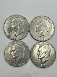 4 Eisenhower Dollars 1971 (3), 1976