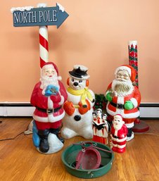 Large Vintage Christmas Decor - Plastic Outdoor Items