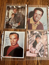 1960s LOST IN SPACE - AUTOGRAPHED PHOTOS - WILL & PENNY ROBINSON - DR.SMITH - MAJOR. DON WEST