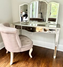 Mirrored Dressing Table And Chair Purchased At Lilliane August