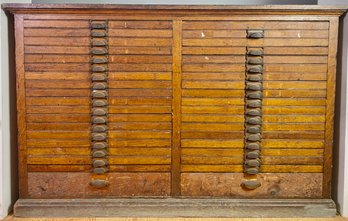 Vintage Oak Flat File Cabinet