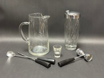 A Fun Grouping Of Mid-Century Bar Ware