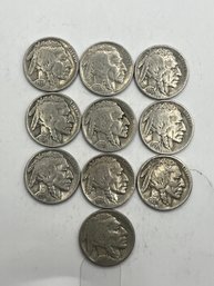10 Buffalo Nickels  Miscellaneous Dates