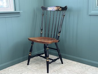 A Vintage Stenciled Side Chair, Likely Hitchcock