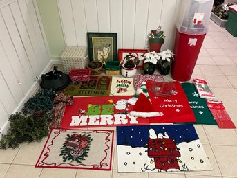 Large Lot Of Christmas Decorations