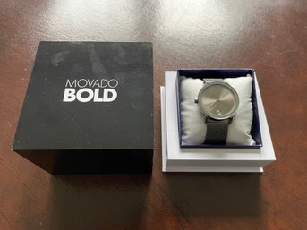 Movado BOLD Stainless Steel Watch ($695 Retail)