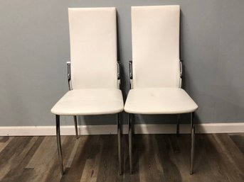 Mid-Century Modern Style Chairs Set Of 2 (matches Other Chairs Only In White)