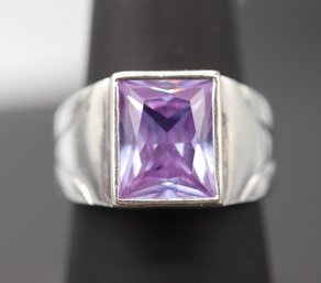 Wonderful Amethyst Sterling Silver Statement Cocktail Ring