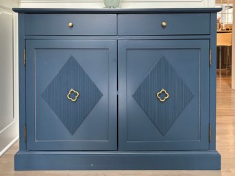 A Modern Painted And Paneled Wood Console Or Bar Cabinet By Ballard Designs