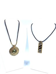 Pairing Of Artistic Pendant Necklaces Including Chicos