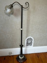 Vintage Floor Lamp With Marble Accents