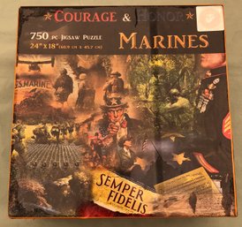 Sealed U.S. Marines Courage & Honor 750 Piece Jigsaw Puzzle - New Unused Unopened