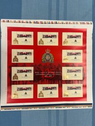 Royal Canadian Mounted Police Stamp Sheet