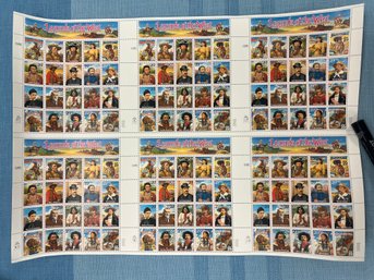 Legends Of The West Stamp Sheet