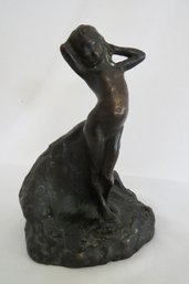 A Female Nude Bronze Sculpture By Roman Bronze Works