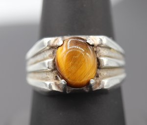 Tiger Eye Sterling Silver Statement Ring