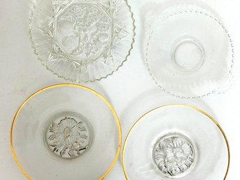 Vintage Glass Platter And Cake Plates