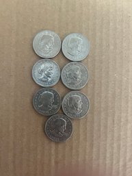 Lot Of 7 Susan B Anthony Dollar Coins