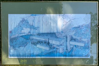 Framed And Matted Frank Lloyd Wright Print