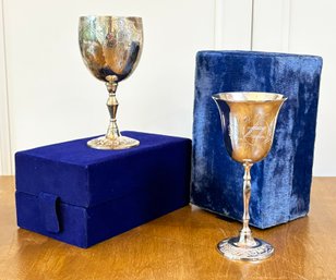 A Pairing Of Silver Kaddish Cups