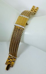 VERY PRETTY DMQ GOLD TONE WATCH BRACELET