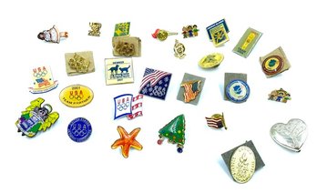 Assortment Of 27 Lapel Pins - Vintage To Now