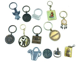Assortment Of Key Chains, Etc - 13 Pieces