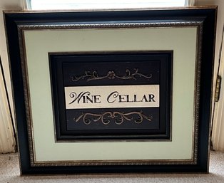 Decorative Framed Art Wine Cellar Sign