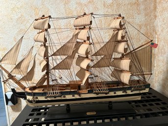 USS Constitution Model With Fabric Masts