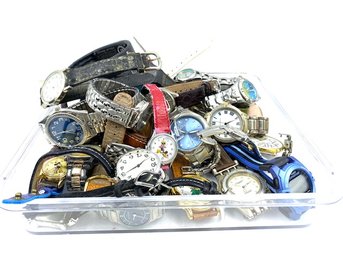 Tray Lot Of Assorted Estate Watches