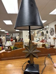 Cute Gold Star Lamp With Black Base And Shade
