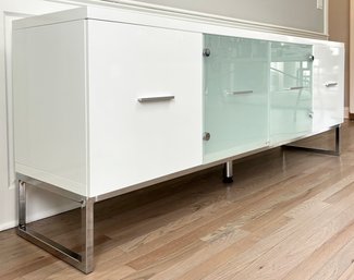 A Custom Modern Console By Mastercraft - Entertaining, Media, Or Your Imagination Is The Limit!
