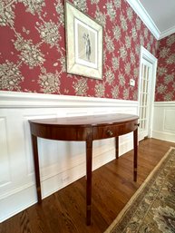 Antique Demi Lune Table In Mahogany