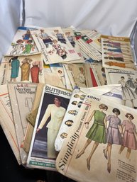 Vintage Sewing Pattern Lot Of 40