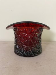 Red Cut Glass Top Hat