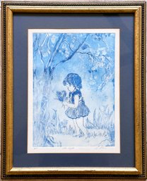 A Vintage Artist Proof Etching, 'The Gift,' Signed Stein