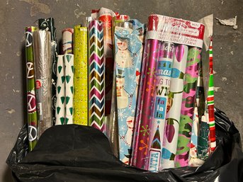 HUGE Lot Of Wrapping Paper- Over 20 Rolls- Many Unopened!