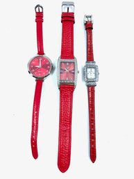 Trio Of Red Wristwatches
