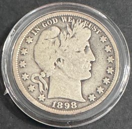 1898 Barber Silver Half Dollar