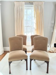 Set Four Edward Ferrell Mohair Dining Chairs