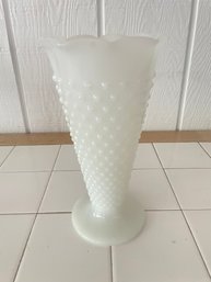Vintage Milk Glass Hobnail Vase
