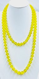 Vintage Single Strand Translucent Limoncello Bead Necklace