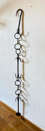 Antique French Wrought Iron Pot Hanging Chain Trammel