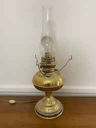 Vintage Gold Metal Hurricane Lamp