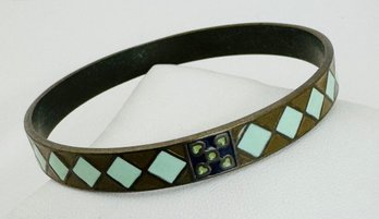 SIGNED LEE ANGEL ARTS & CRAFTS DESIGN ENAMEL BRACELET